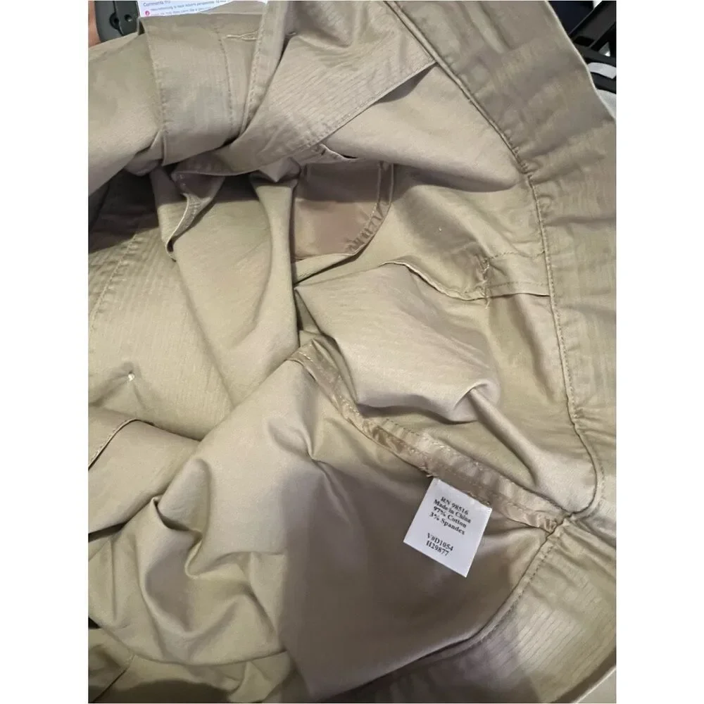 New Coldwater Creek Classic Beige Short Trench Style Women Jacket S XL Timeless